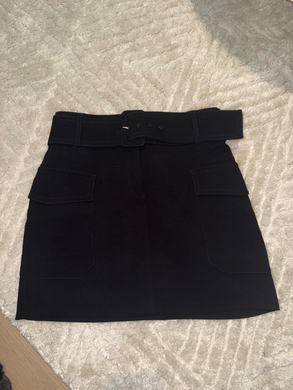 Express Black Utility Mini Skirt with Belt